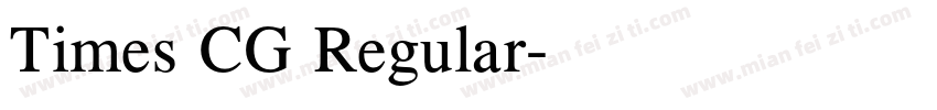 Times CG Regular字体转换